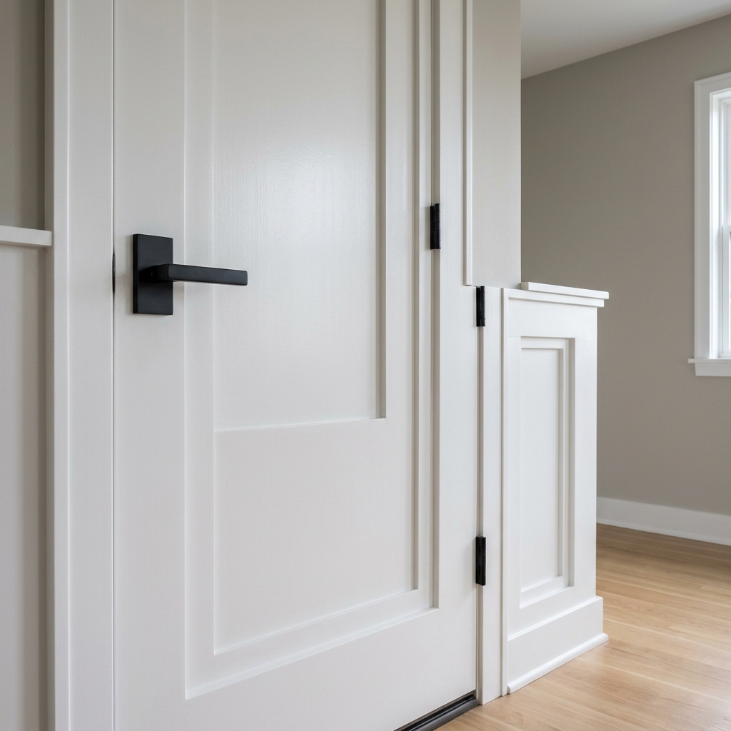 Trim and door detail painting by Silicon Prime Painting